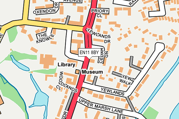 EN11 8BY map - OS OpenMap – Local (Ordnance Survey)