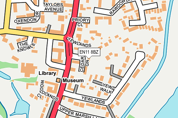 EN11 8BZ map - OS OpenMap – Local (Ordnance Survey)