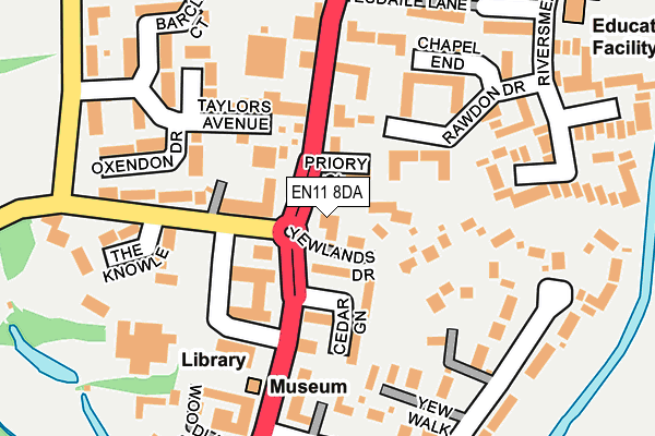 EN11 8DA map - OS OpenMap – Local (Ordnance Survey)