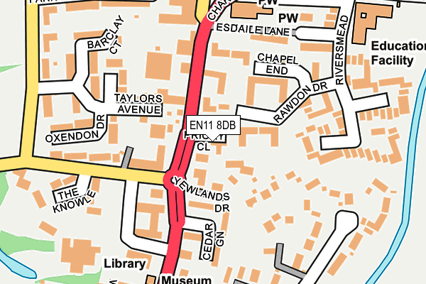 EN11 8DB map - OS OpenMap – Local (Ordnance Survey)
