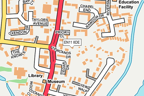 EN11 8DE map - OS OpenMap – Local (Ordnance Survey)