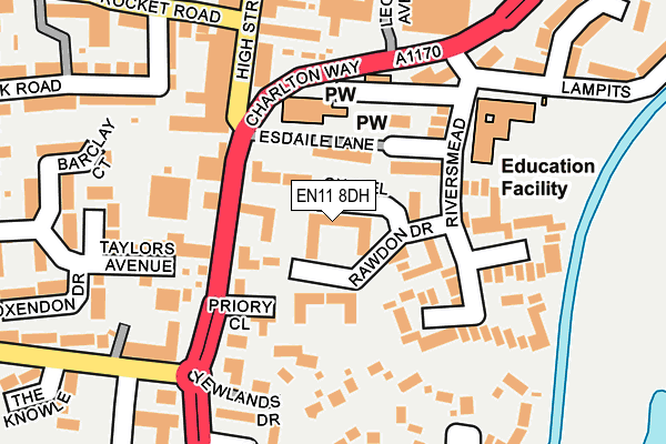 EN11 8DH map - OS OpenMap – Local (Ordnance Survey)