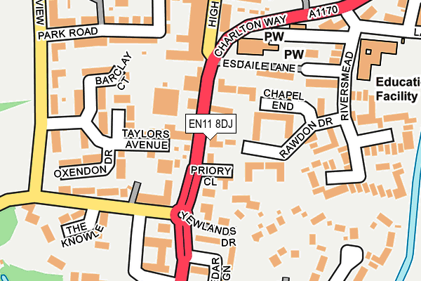 EN11 8DJ map - OS OpenMap – Local (Ordnance Survey)