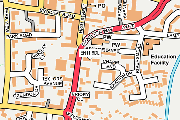 EN11 8DL map - OS OpenMap – Local (Ordnance Survey)