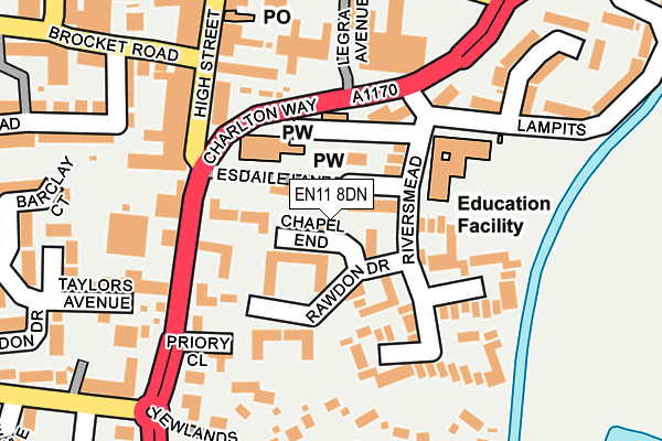EN11 8DN map - OS OpenMap – Local (Ordnance Survey)