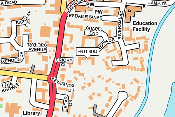 EN11 8DQ map - OS OpenMap – Local (Ordnance Survey)