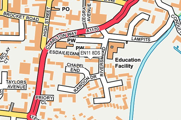 EN11 8DS map - OS OpenMap – Local (Ordnance Survey)