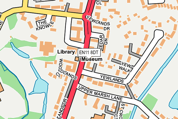 EN11 8DT map - OS OpenMap – Local (Ordnance Survey)