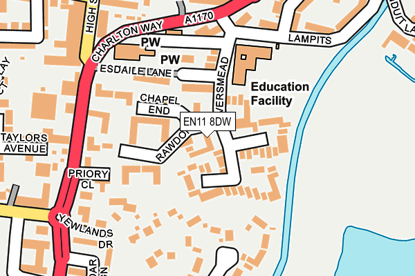 EN11 8DW map - OS OpenMap – Local (Ordnance Survey)