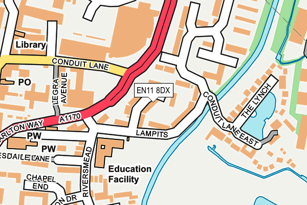 EN11 8DX map - OS OpenMap – Local (Ordnance Survey)