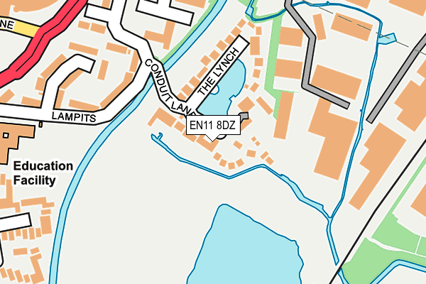 EN11 8DZ map - OS OpenMap – Local (Ordnance Survey)