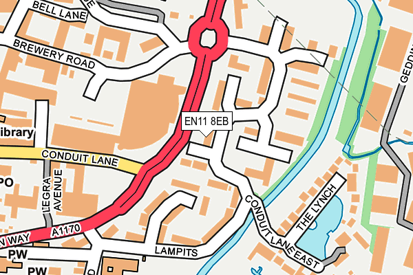 EN11 8EB map - OS OpenMap – Local (Ordnance Survey)