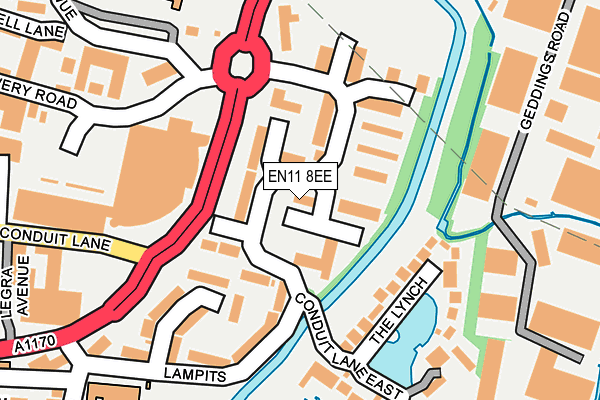 EN11 8EE map - OS OpenMap – Local (Ordnance Survey)