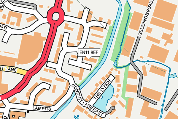 EN11 8EF map - OS OpenMap – Local (Ordnance Survey)