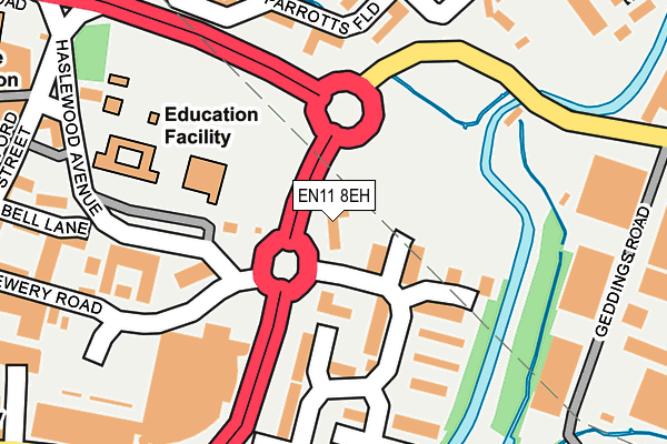 EN11 8EH map - OS OpenMap – Local (Ordnance Survey)