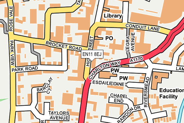 EN11 8EJ map - OS OpenMap – Local (Ordnance Survey)