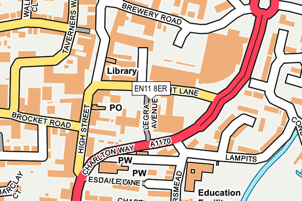 EN11 8ER map - OS OpenMap – Local (Ordnance Survey)