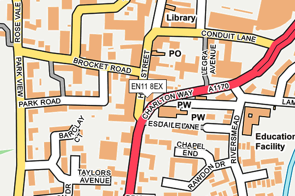 EN11 8EX map - OS OpenMap – Local (Ordnance Survey)