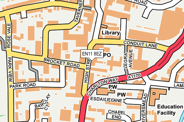 EN11 8EZ map - OS OpenMap – Local (Ordnance Survey)
