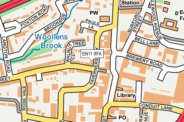 EN11 8FA map - OS OpenMap – Local (Ordnance Survey)