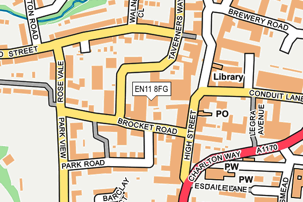 EN11 8FG map - OS OpenMap – Local (Ordnance Survey)