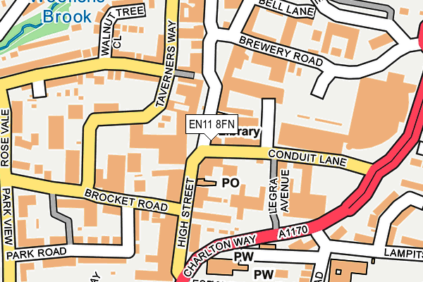 EN11 8FN map - OS OpenMap – Local (Ordnance Survey)