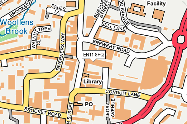 EN11 8FQ map - OS OpenMap – Local (Ordnance Survey)