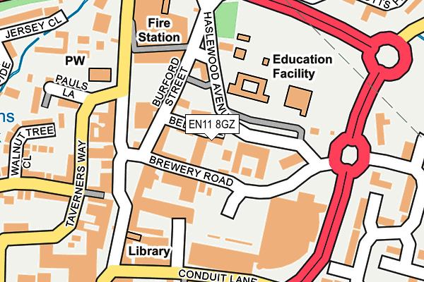 EN11 8GZ map - OS OpenMap – Local (Ordnance Survey)