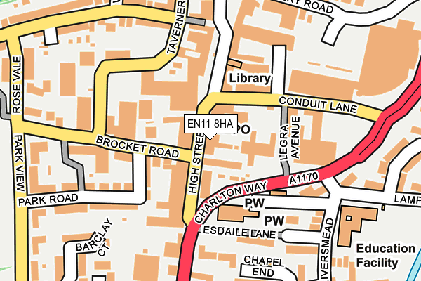 EN11 8HA map - OS OpenMap – Local (Ordnance Survey)