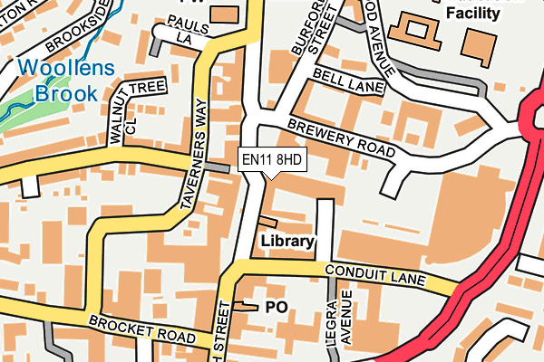 EN11 8HD map - OS OpenMap – Local (Ordnance Survey)
