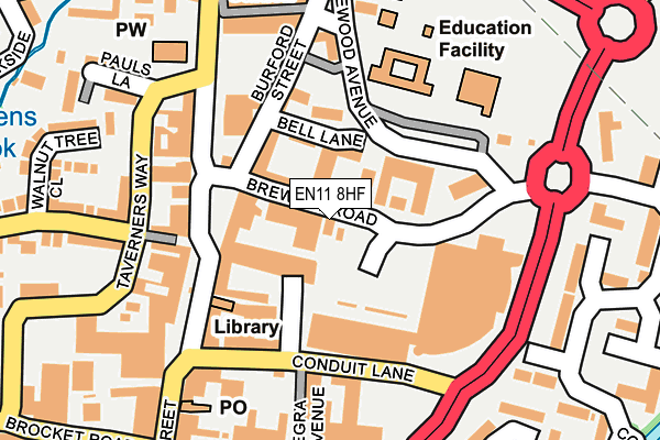 EN11 8HF map - OS OpenMap – Local (Ordnance Survey)