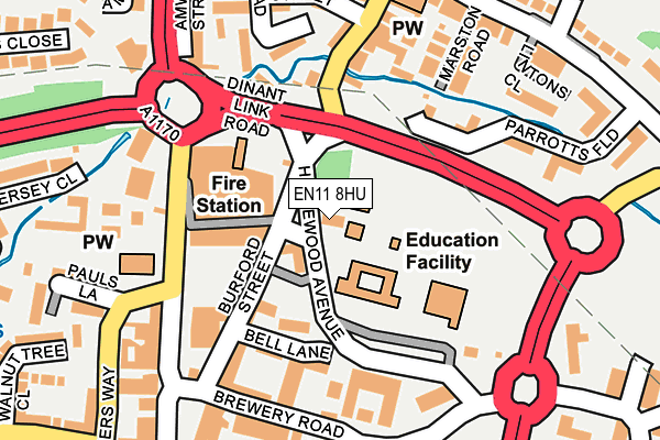 EN11 8HU map - OS OpenMap – Local (Ordnance Survey)