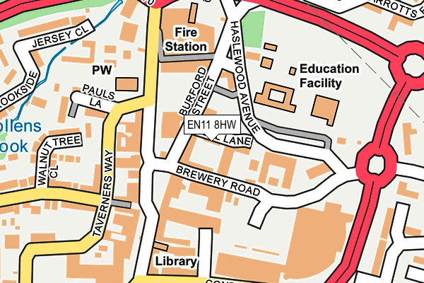EN11 8HW map - OS OpenMap – Local (Ordnance Survey)