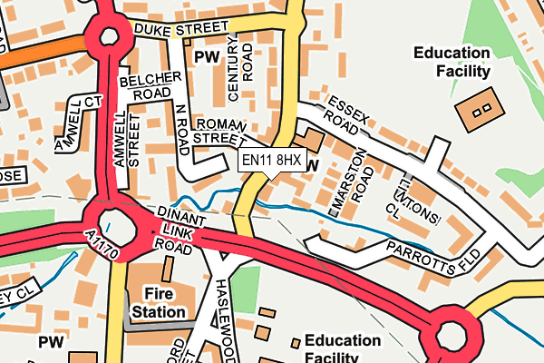 EN11 8HX map - OS OpenMap – Local (Ordnance Survey)