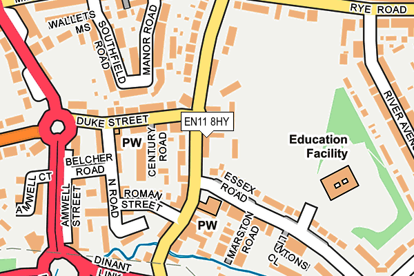 EN11 8HY map - OS OpenMap – Local (Ordnance Survey)