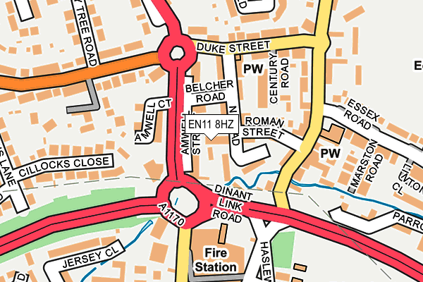 EN11 8HZ map - OS OpenMap – Local (Ordnance Survey)