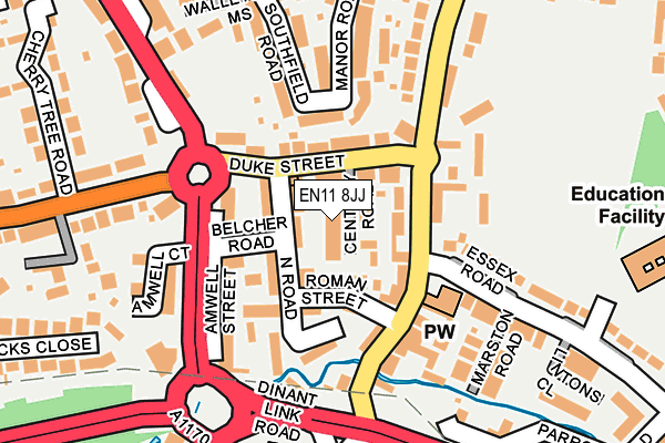 EN11 8JJ map - OS OpenMap – Local (Ordnance Survey)