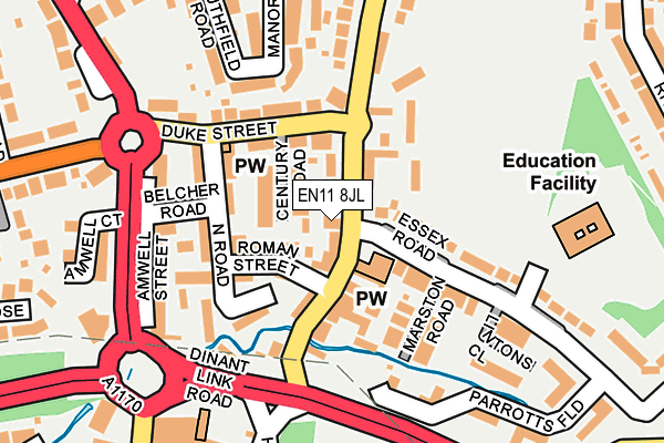 EN11 8JL map - OS OpenMap – Local (Ordnance Survey)