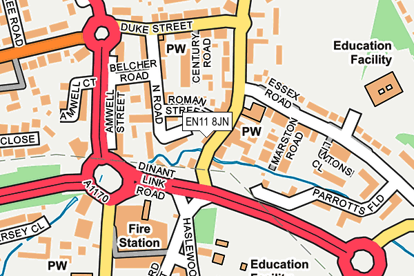 EN11 8JN map - OS OpenMap – Local (Ordnance Survey)