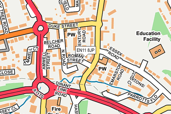 EN11 8JP map - OS OpenMap – Local (Ordnance Survey)