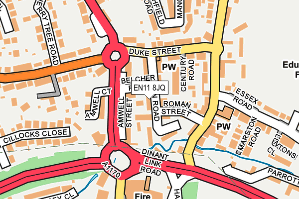 EN11 8JQ map - OS OpenMap – Local (Ordnance Survey)