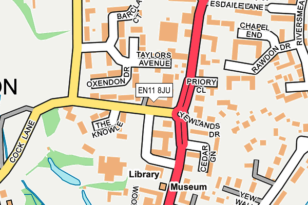 EN11 8JU map - OS OpenMap – Local (Ordnance Survey)