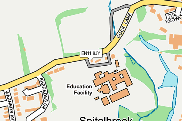 EN11 8JY map - OS OpenMap – Local (Ordnance Survey)