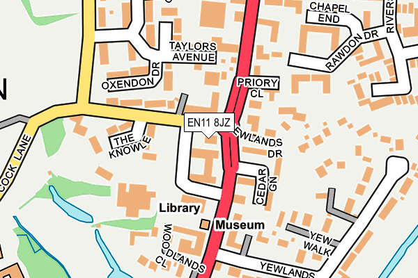 EN11 8JZ map - OS OpenMap – Local (Ordnance Survey)