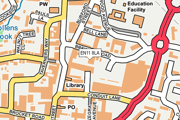 EN11 8LA map - OS OpenMap – Local (Ordnance Survey)