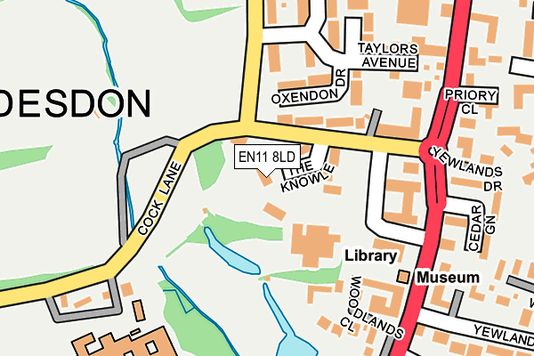 EN11 8LD map - OS OpenMap – Local (Ordnance Survey)