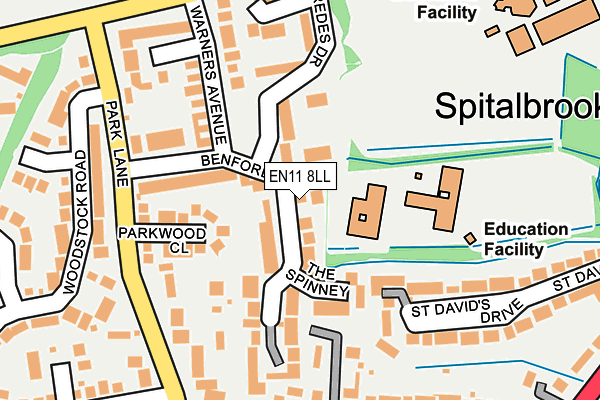 EN11 8LL map - OS OpenMap – Local (Ordnance Survey)