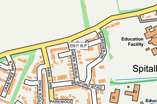 EN11 8LP map - OS OpenMap – Local (Ordnance Survey)