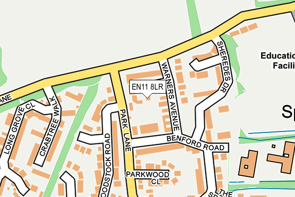 EN11 8LR map - OS OpenMap – Local (Ordnance Survey)
