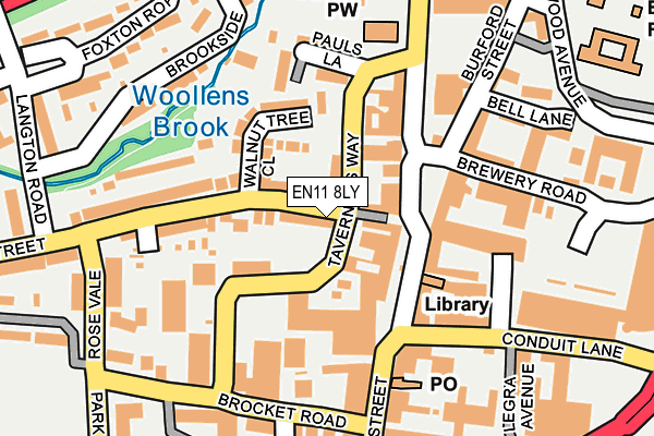 EN11 8LY map - OS OpenMap – Local (Ordnance Survey)